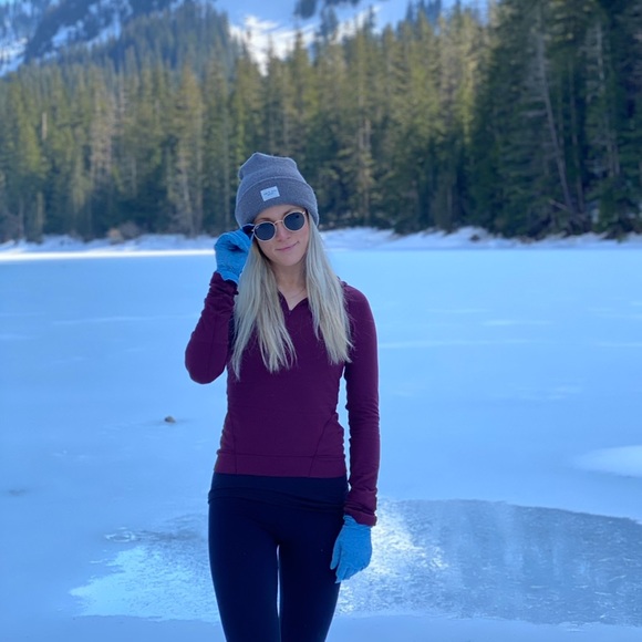 lululemon athletica Tops - Lululemon outrun the elements half zip top